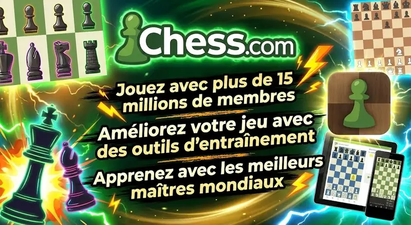 Chess.com : parties en ligne, entraînement et cours d’échecs